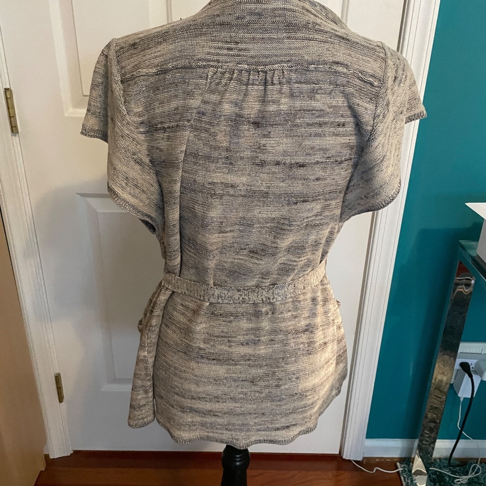 Classiques Entier Asymmetrical Short Sleeve Sweater with Belt Size S - Picture 10 of 13